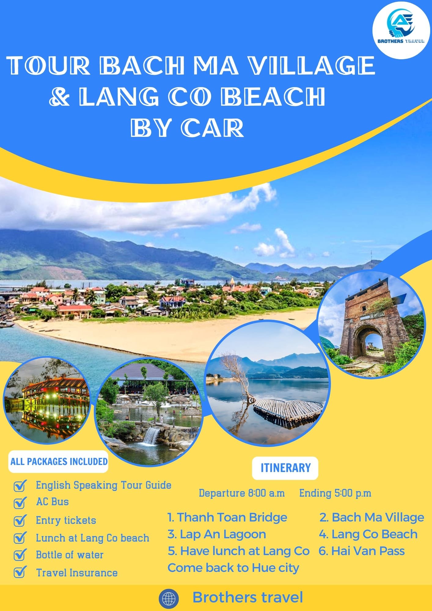 Tour Làng Bạch Mã - Biển Lăng Cô - Đèo Hải Vân (Tour Nhóm bằng Ô tô)